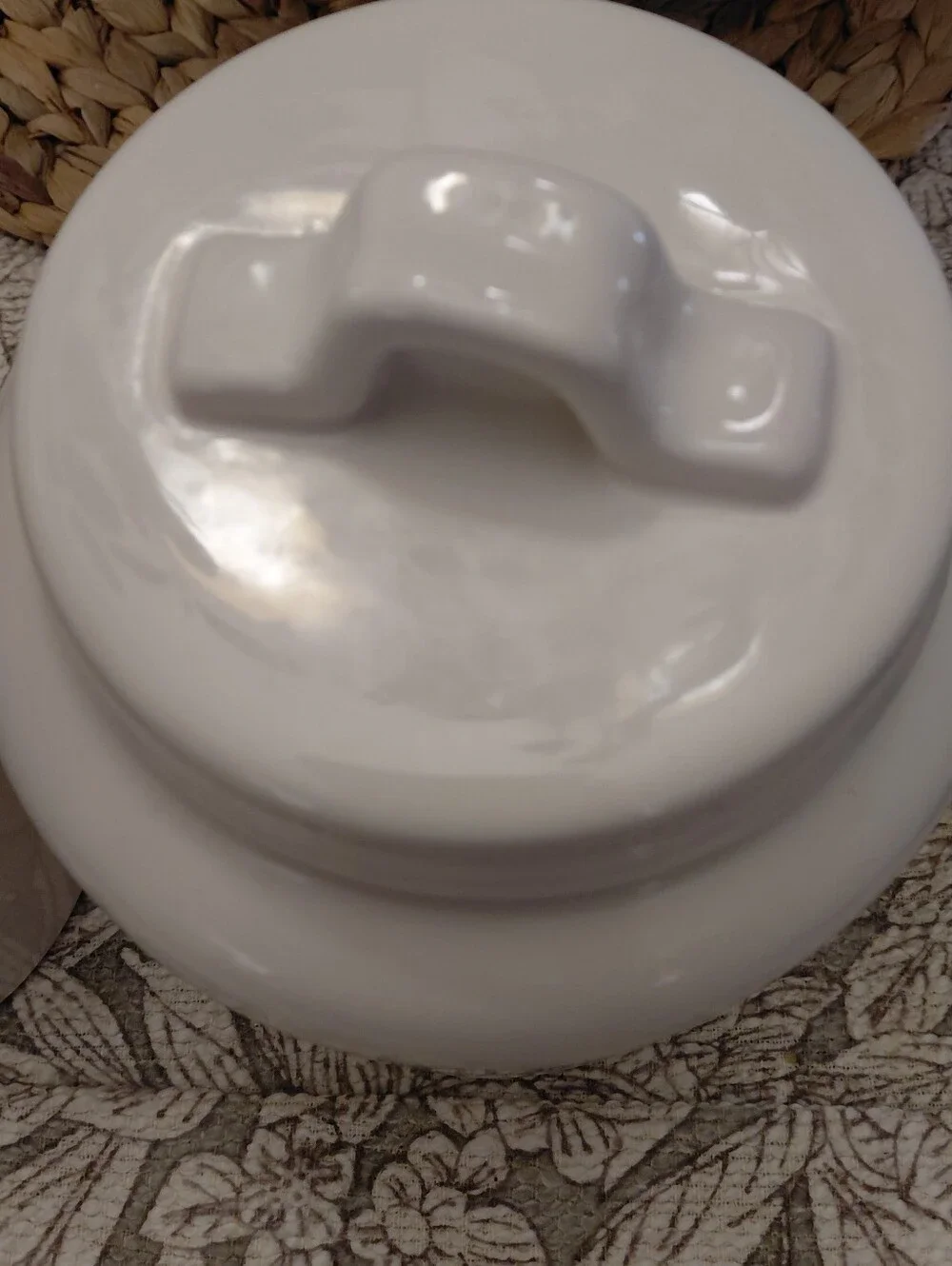Rae Dunn Bundle 2 White Pieces Pottery Canisters Grandmas Kitchen Coffee Cottage